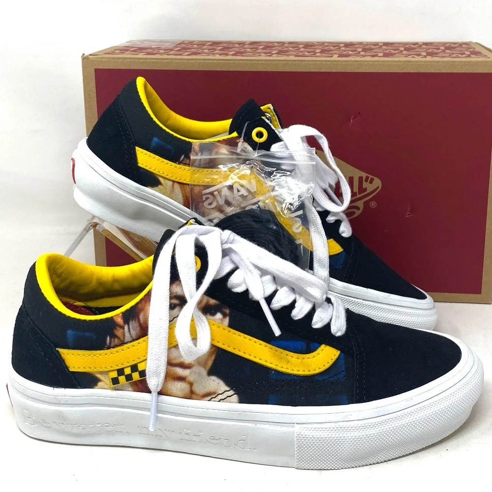 VANS Skate Old Skool Bruce Lee Shoes Low Black Women's Suede Canvas VN0A5FCBY23 - Picture 1 of 10